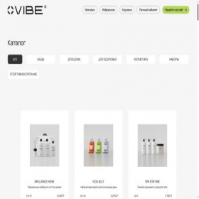 Скриншот главной страницы сайта shop.for-vibe.ru