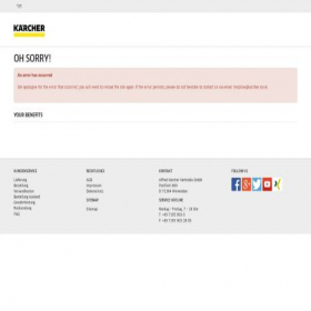 Скриншот главной страницы сайта shop.kaercher.com