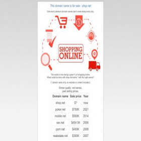 Скриншот главной страницы сайта shop.net