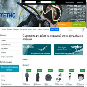 Скриншот главной страницы сайта shop.tetis.ru