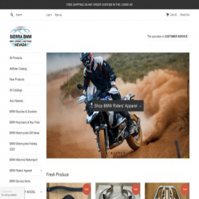 Скриншот главной страницы сайта shopbmwmotorcycle.com