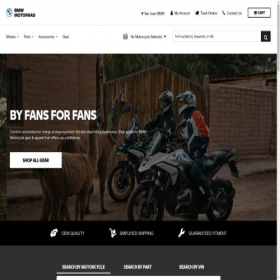 Скриншот главной страницы сайта shopbmwmotorcycles.com