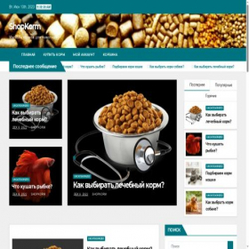 Скриншот главной страницы сайта shopkorm.ru