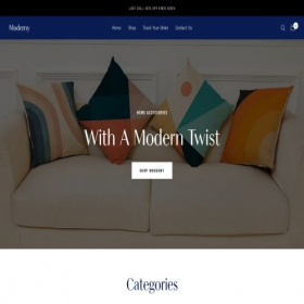 Скриншот главной страницы сайта shopmoderny.com