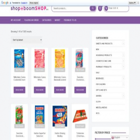 Скриншот главной страницы сайта shopoboomshop.eu
