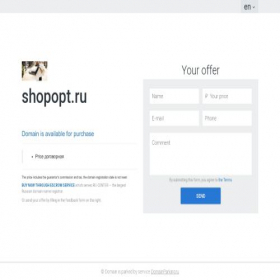 Скриншот главной страницы сайта shopopt.ru