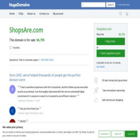 Скриншот главной страницы сайта shopsare.com