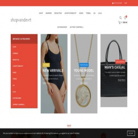 Скриншот главной страницы сайта shopvandevrt.shop