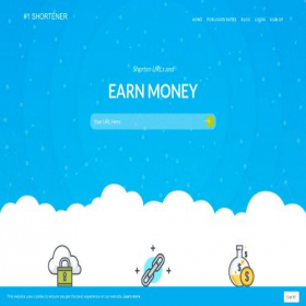 Скриншот главной страницы сайта shortlinks.info