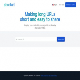 Скриншот главной страницы сайта shorturl.lat