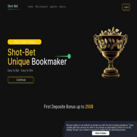 Скриншот главной страницы сайта shot-bet.com