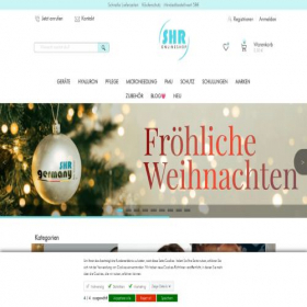 Скриншот главной страницы сайта shr-germany-onlineshop.de