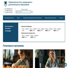 Скриншот главной страницы сайта sibindo.pro