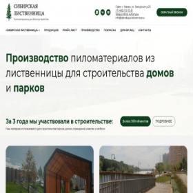 Скриншот главной страницы сайта sibirskaya-listvennica.ru