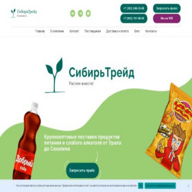 Скриншот главной страницы сайта sibirtreid.ru