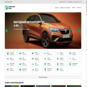 Скриншот главной страницы сайта sibtrackt-salon.ru