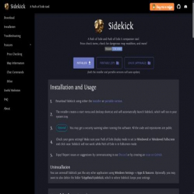 Скриншот главной страницы сайта sidekick-poe.github.io