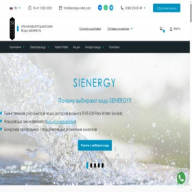 Скриншот главной страницы сайта sienergywater.com
