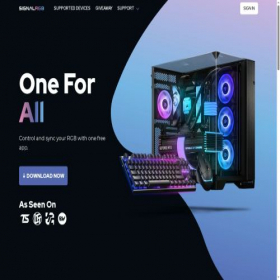Скриншот главной страницы сайта signalrgb.com