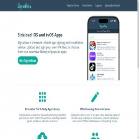 Скриншот главной страницы сайта signulous.com