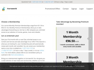 Скриншот главной страницы сайта signup.hurraworld.com