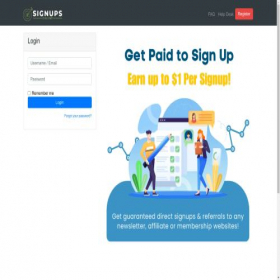 Скриншот главной страницы сайта signups.online