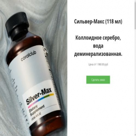 Скриншот главной страницы сайта silver-max.lpmotortest.com