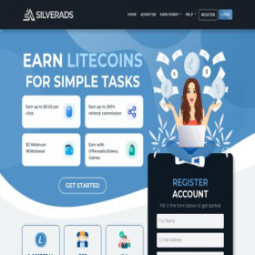 Скриншот главной страницы сайта silverads.net