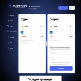 Скриншот главной страницы сайта silverbusters.com