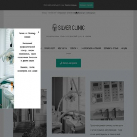 Скриншот главной страницы сайта silverclinic.ru