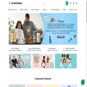 Скриншот главной страницы сайта silverybrand.com