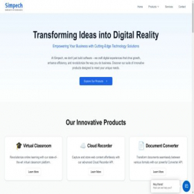 Скриншот главной страницы сайта simpech.com