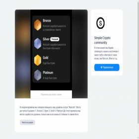 Скриншот главной страницы сайта simplecoincommunity.clients.site