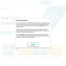 Скриншот главной страницы сайта simplefx.com