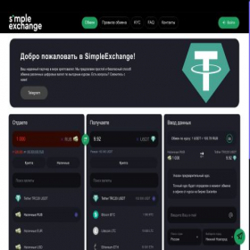Скриншот главной страницы сайта simplexchange.pro