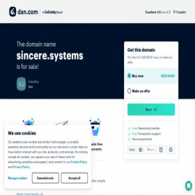 Скриншот главной страницы сайта sincere.systems