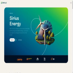 Скриншот главной страницы сайта sirius-energy.co