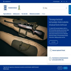 Скриншот главной страницы сайта siseministeerium.ee