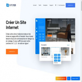 Скриншот главной страницы сайта site123.me