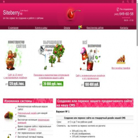 Скриншот главной страницы сайта siteberry.ru