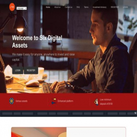 Скриншот главной страницы сайта sixdigitalassets.com