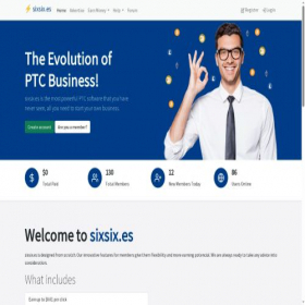 Скриншот главной страницы сайта sixsix.es