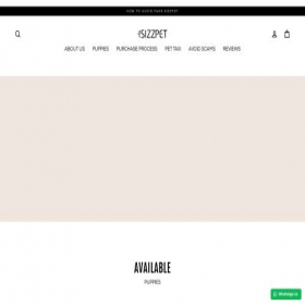 Скриншот главной страницы сайта sizzpet.com