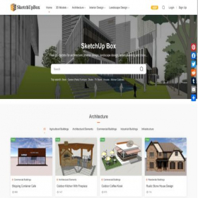 Скриншот главной страницы сайта sketchupbox.com