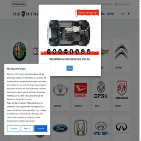 Скриншот главной страницы сайта skid-plate.com
