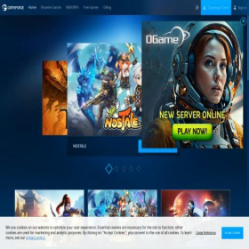 Скриншот главной страницы сайта skill.gameforge.com