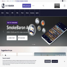 Скриншот главной страницы сайта skin-baron.de