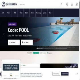 Скриншот главной страницы сайта skinbaron.de