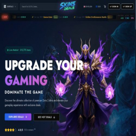 Скриншот главной страницы сайта skins.deals