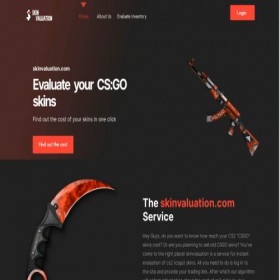 Скриншот главной страницы сайта skinvaluation.com